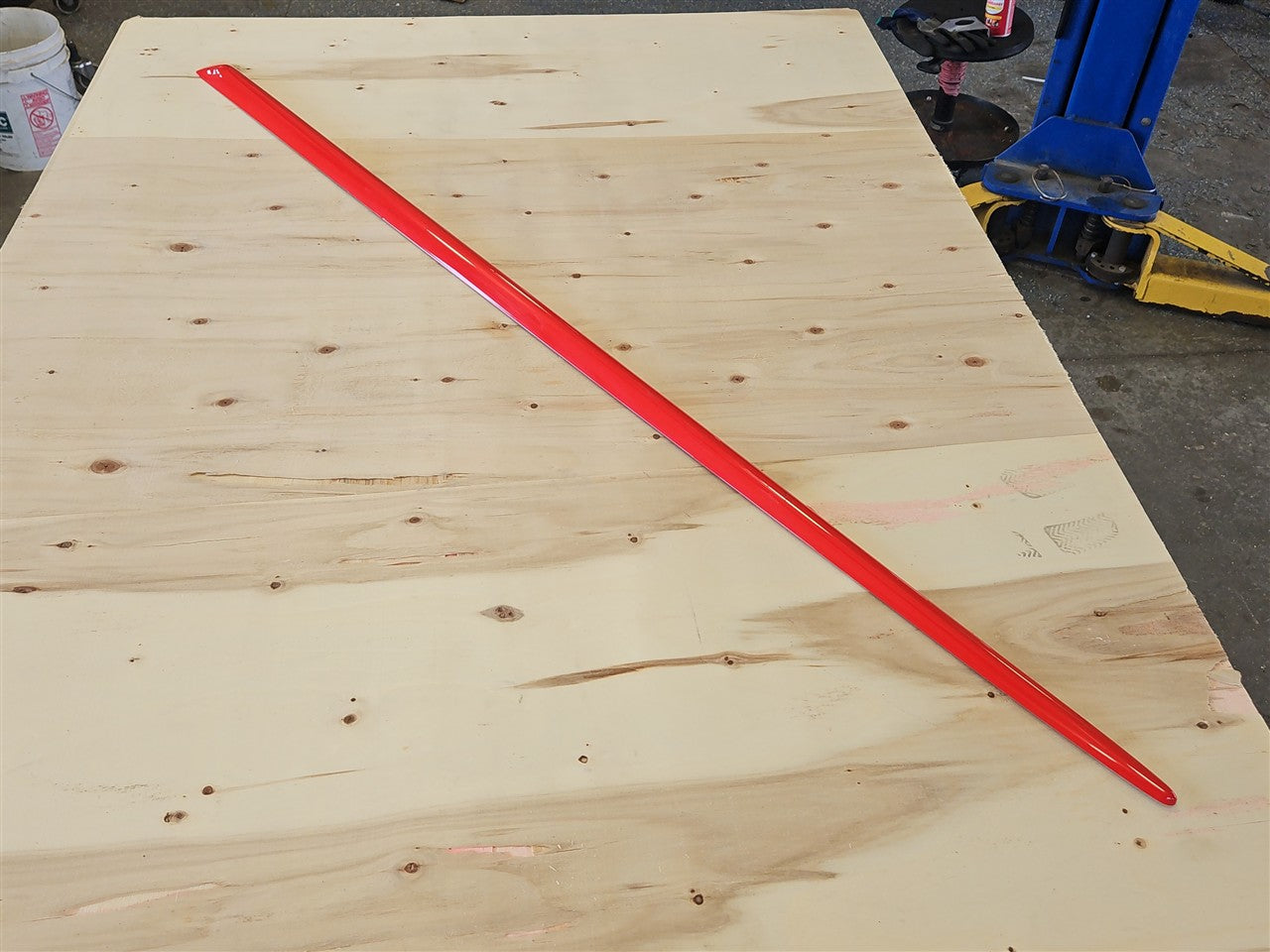Used OEM 1997-2004 CORVETTE C5 FRONT DOOR MOLDING TRIM DRIVER LH RED, actual item photo 4