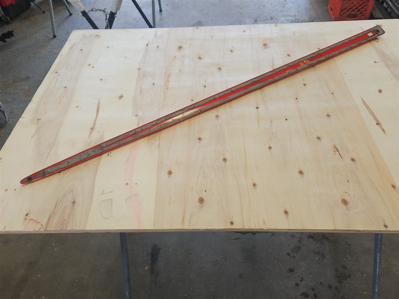 Used OEM 1997-2004 CORVETTE C5 FRONT DOOR MOLDING TRIM DRIVER LH RED, actual item photo 9