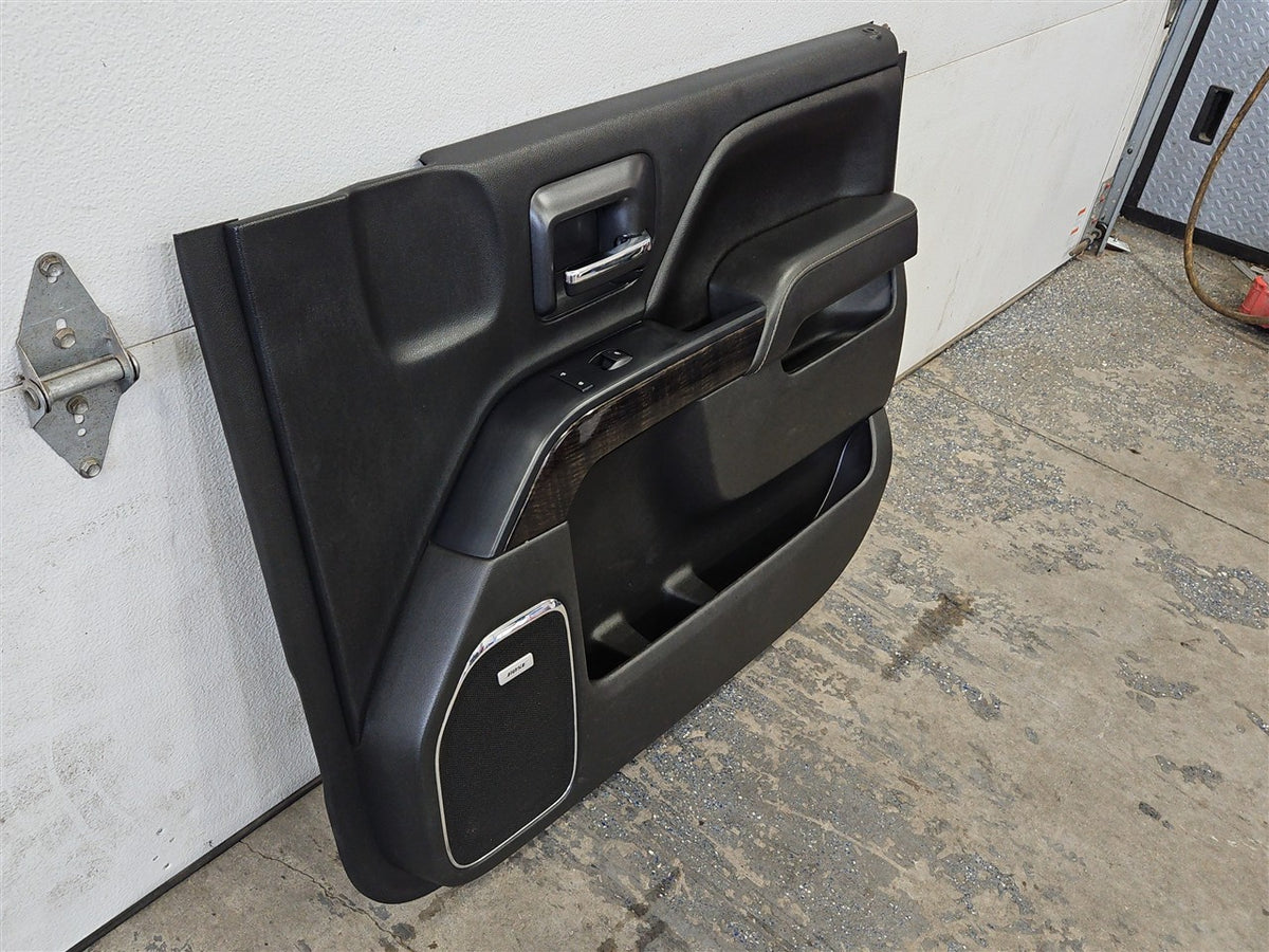 Used OEM 2014-2019 SIERRA SILVERADO FRONT DOOR PANEL TRIM PASSENGER, actual item photo 2