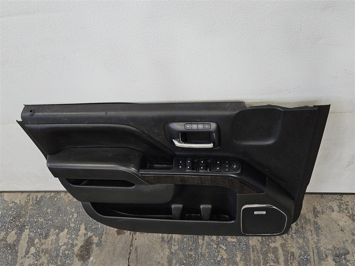 Used OEM 2014-2019 SIERRA SILVERADO FRONT DOOR PANEL TRIM DRIVER LH, actual item photo 4