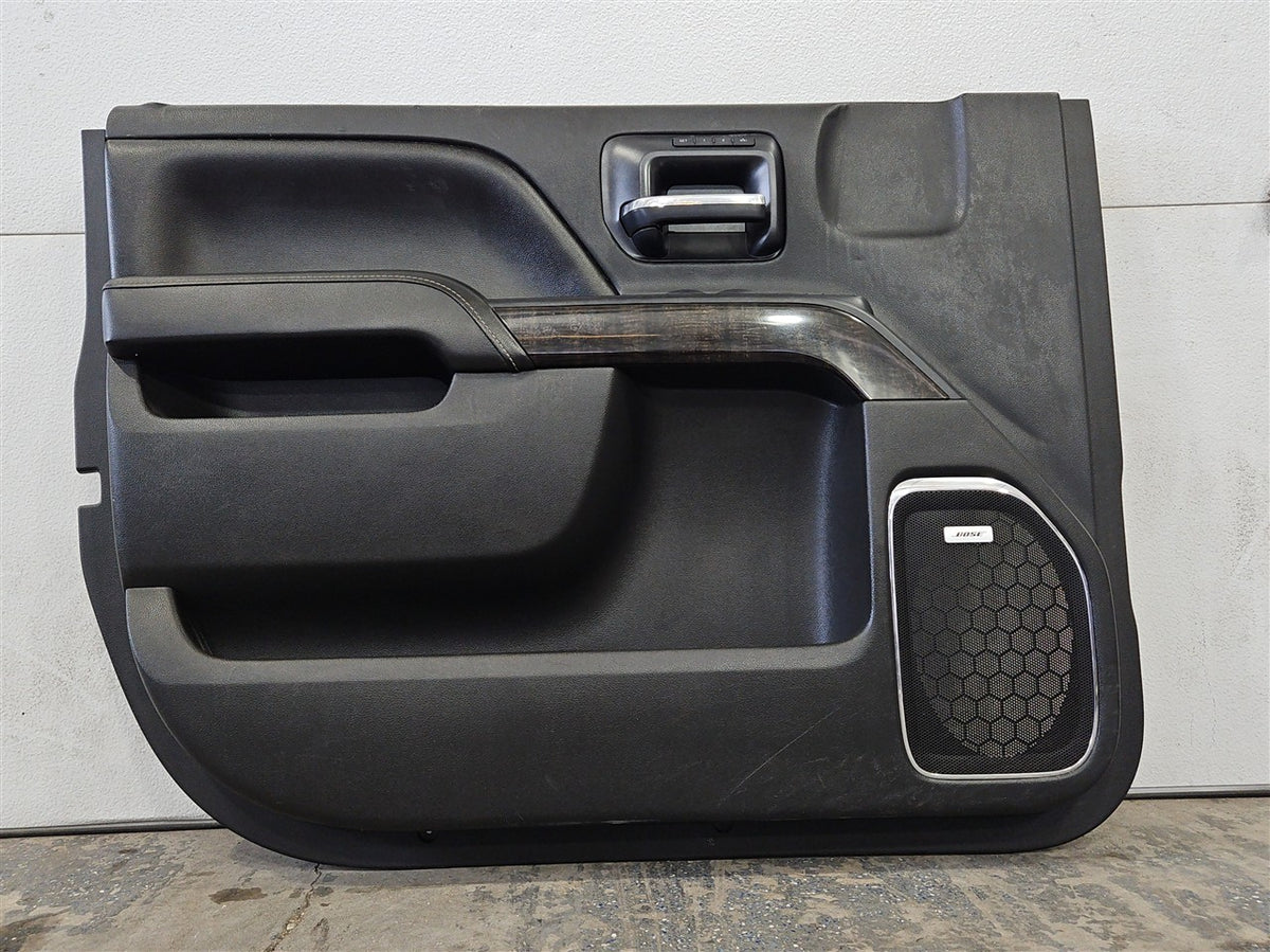 Used OEM 2014-2019 SIERRA SILVERADO FRONT DOOR PANEL TRIM DRIVER LH, actual item photo 5