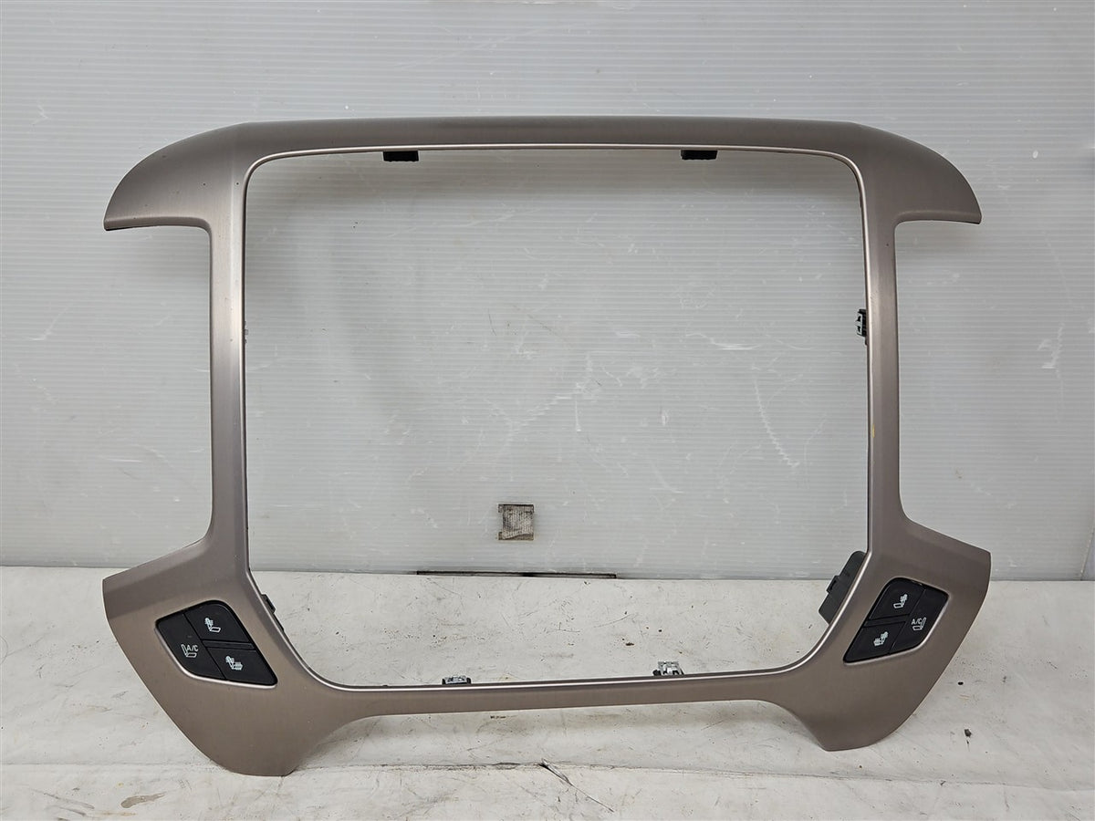 Used OEM 2014-2019 SIERRA SILVERADO RADIO TRIM BEZEL HEATED COOLED, actual item photo 1