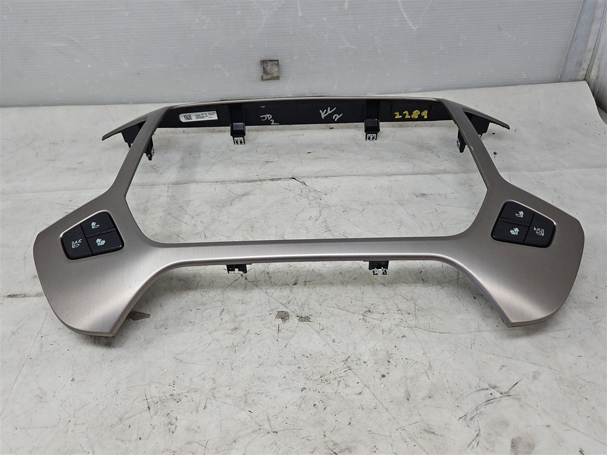 Used OEM 2014-2019 SIERRA SILVERADO RADIO TRIM BEZEL HEATED COOLED, actual item photo 2