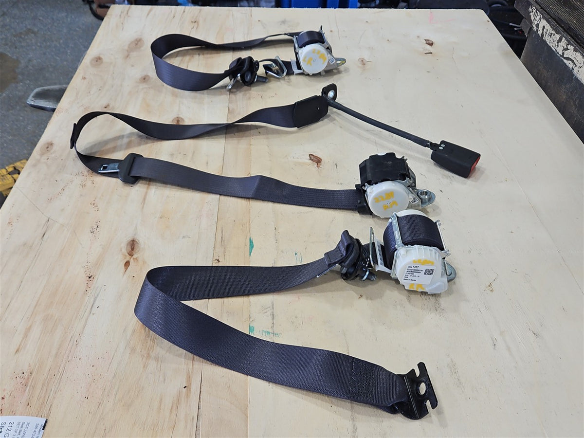Used OEM 2014-2019 SIERRA SILVERADO SET OF 3 REAR SEAT BELT, actual item photo 3