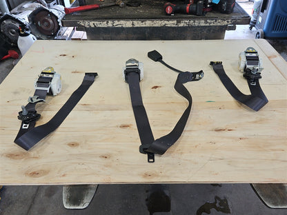 Used OEM 2014-2019 SIERRA SILVERADO SET OF 3 REAR SEAT BELT, actual item photo 7