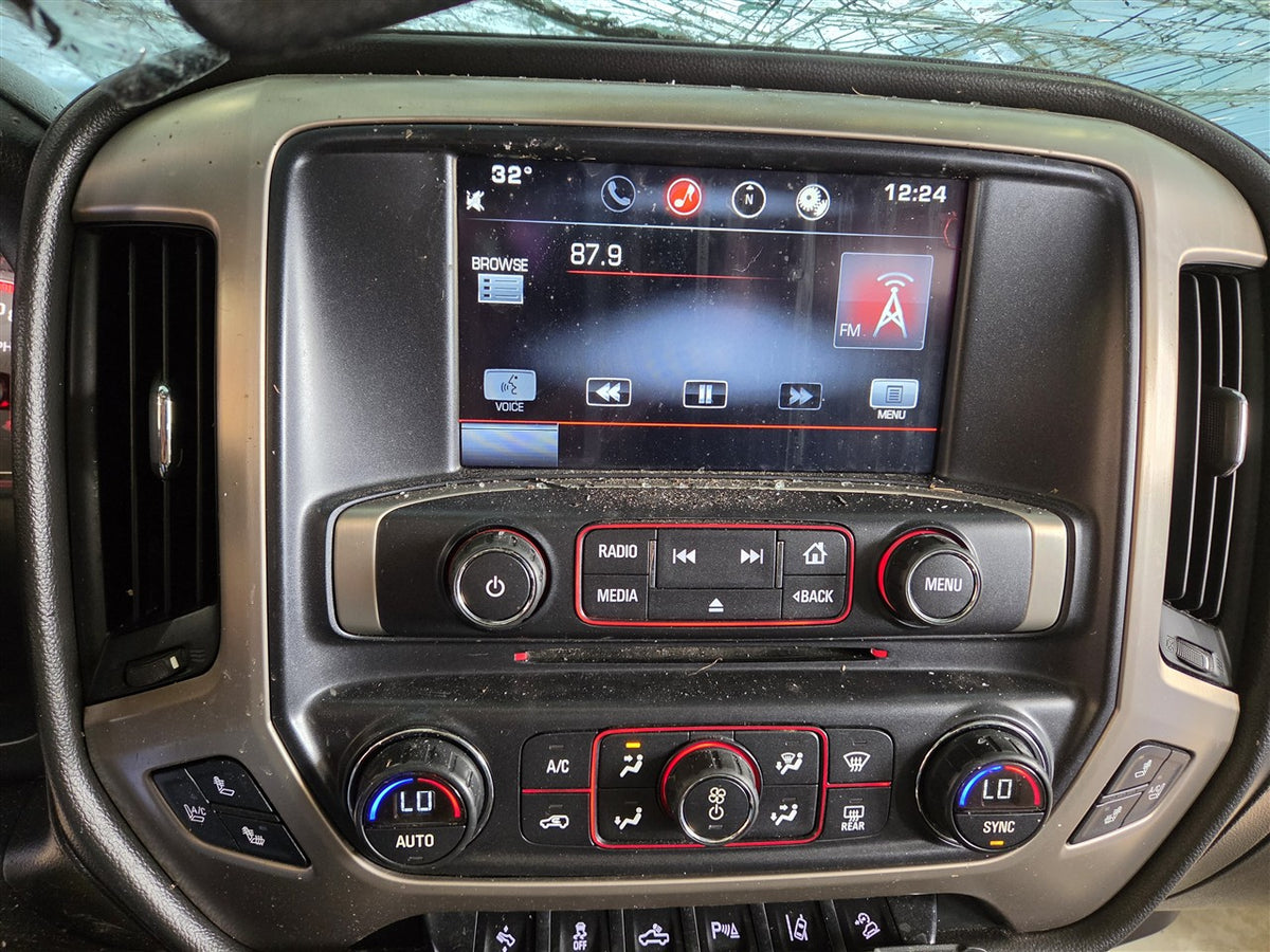 Used OEM 2015 SIERRA 1500 OEM 8 IN RADIO SCREEN & CONTROLS 84084747, actual item photo 1