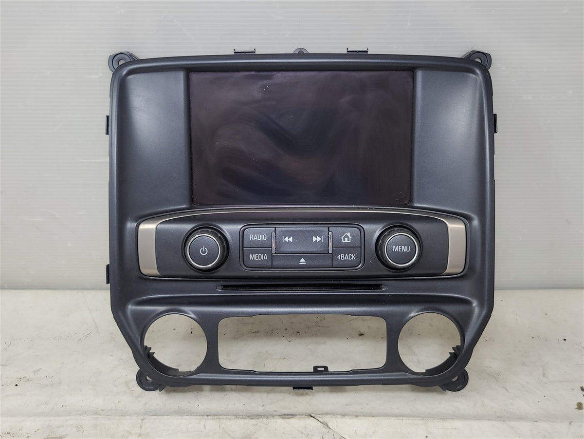 Used OEM 2015 SIERRA 1500 OEM 8 IN RADIO SCREEN & CONTROLS 84084747, actual item photo 1