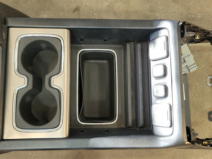 Used OEM 2014-2015 SIERRA SILVERADO FRONT CENTER CONSOLE DENALI BLACK, actual item photo 7
