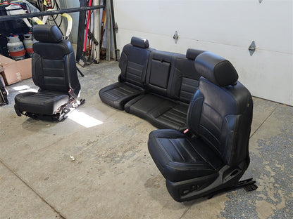 Used OEM 2015 SIERRA DENALI 1500 FRONT AND SECOND ROW BLACK LEATHER, actual item photo 2
