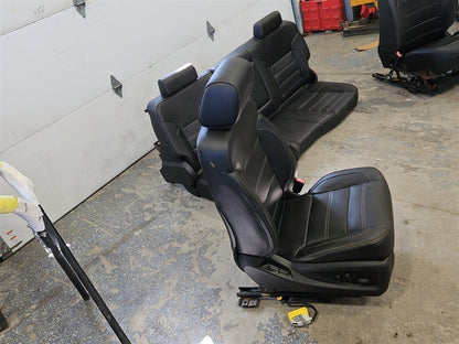 Used OEM 2015 SIERRA DENALI 1500 FRONT AND SECOND ROW BLACK LEATHER, actual item photo 3
