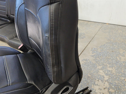 Used OEM 2015 SIERRA DENALI 1500 FRONT AND SECOND ROW BLACK LEATHER, actual item photo 9