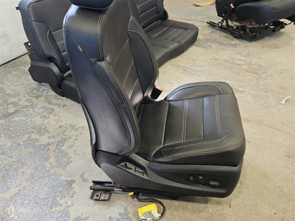 Used OEM 2015 SIERRA DENALI 1500 FRONT AND SECOND ROW BLACK LEATHER, actual item photo 15