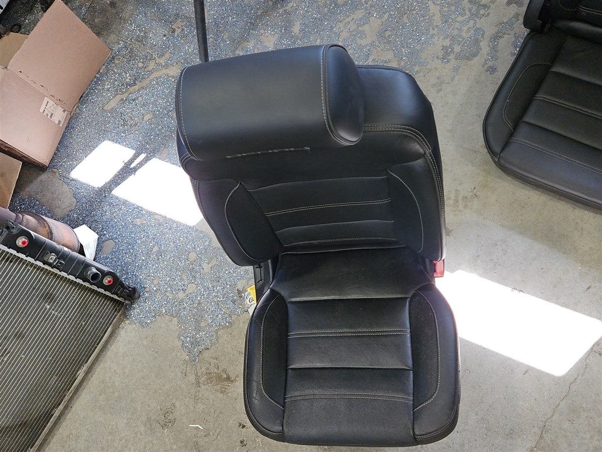 Used OEM 2015 SIERRA DENALI 1500 FRONT AND SECOND ROW BLACK LEATHER, actual item photo 18
