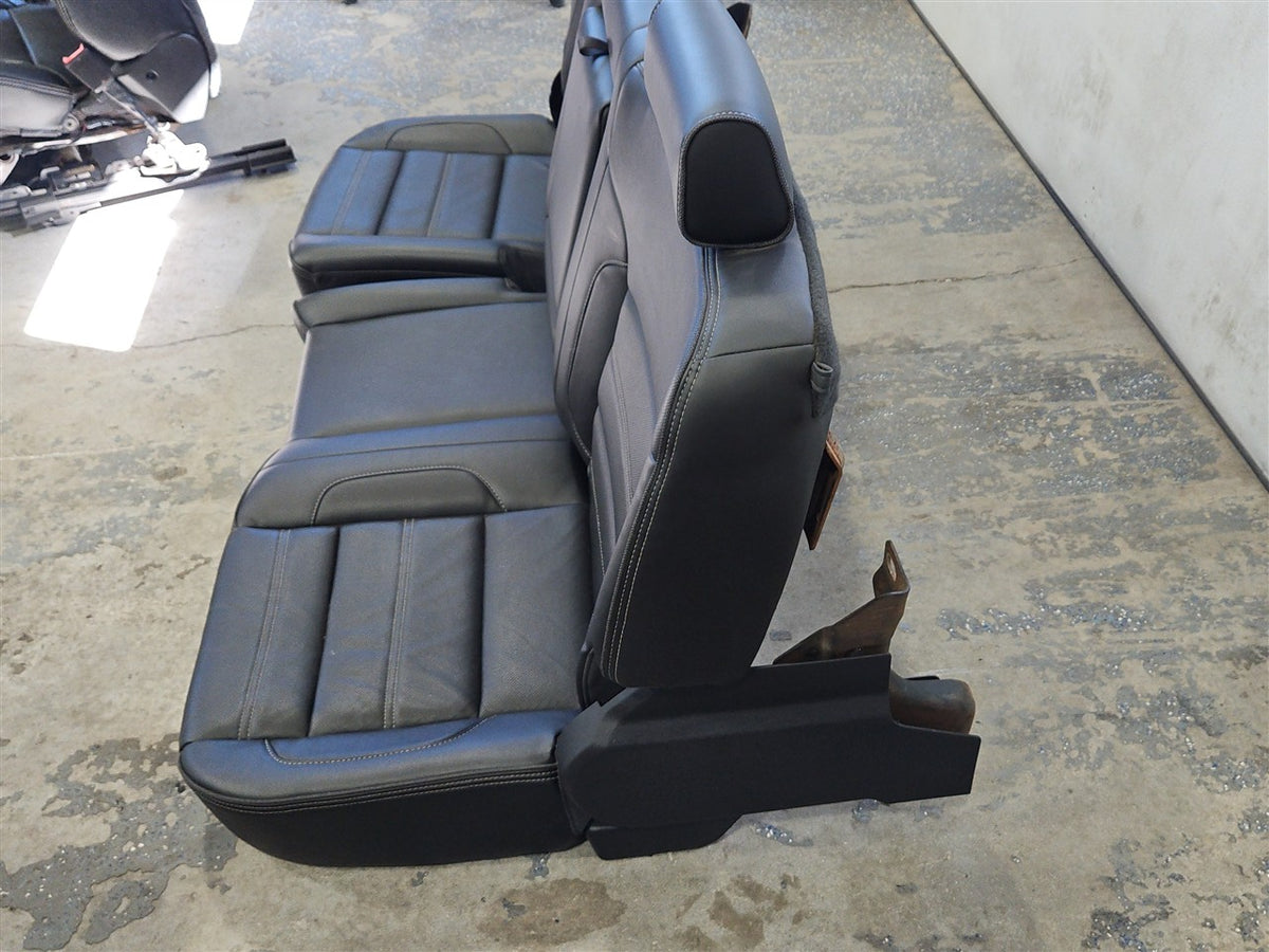 Used OEM 2015 SIERRA DENALI 1500 FRONT AND SECOND ROW BLACK LEATHER, actual item photo 25