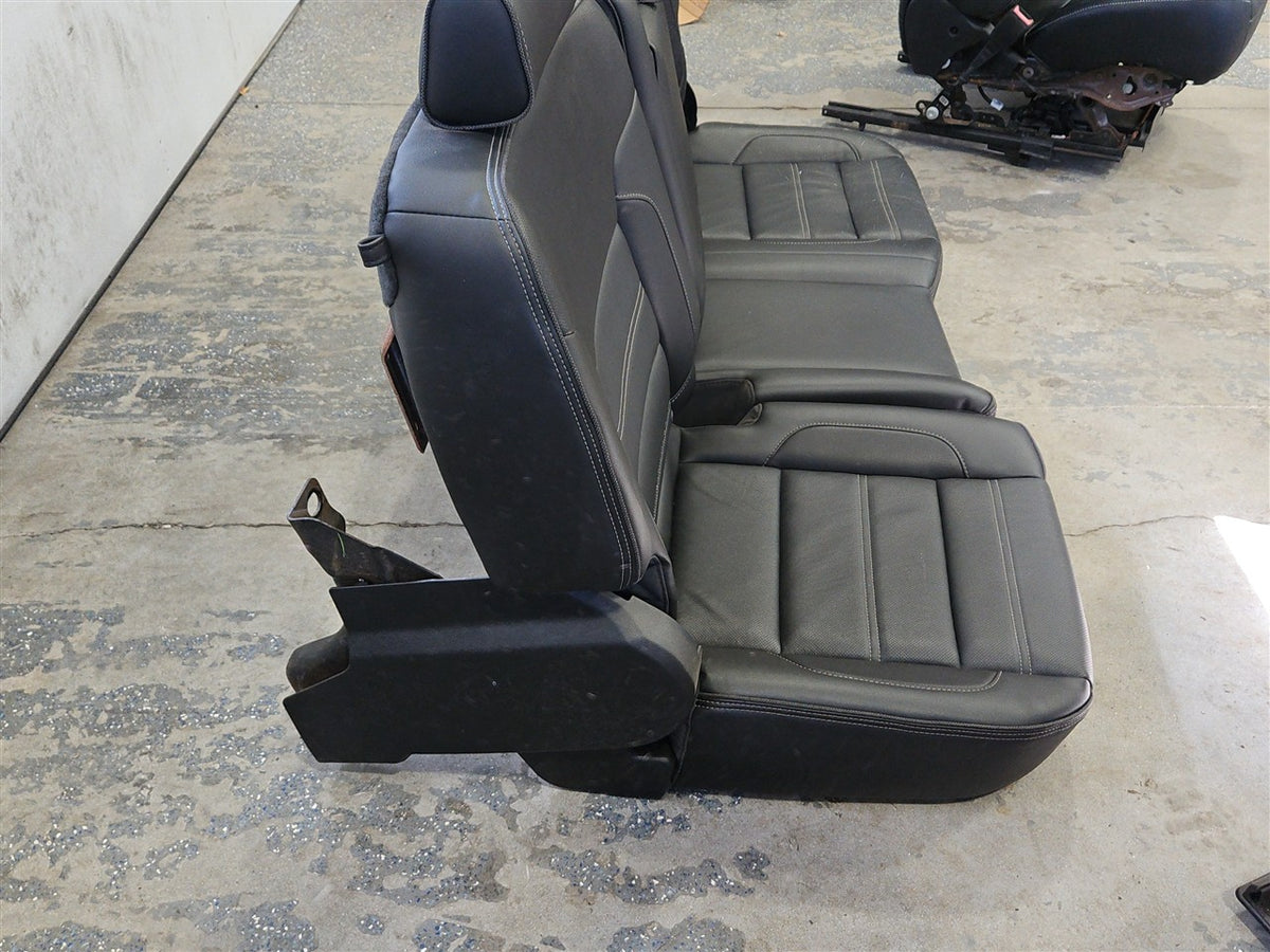 Used OEM 2015 SIERRA DENALI 1500 FRONT AND SECOND ROW BLACK LEATHER, actual item photo 27