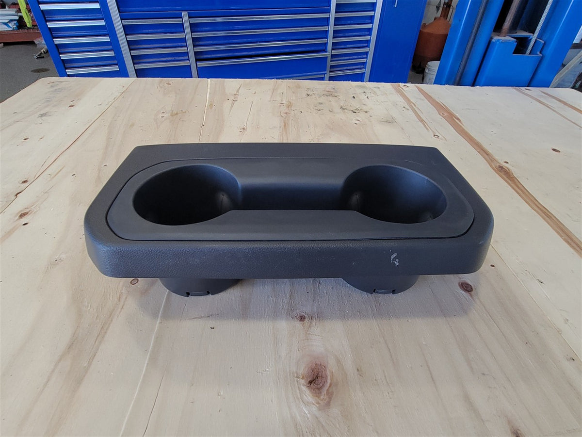 Used OEM 2019-2023 SIERRA SILVERADO CENTER CONSOLE REAR UPPER CUP HOLDERS BLACK 84505592, actual item photo 1