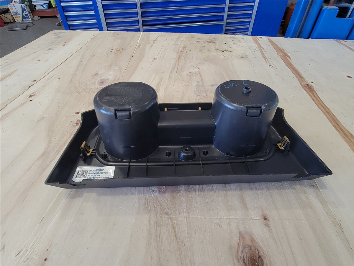 Used OEM 2019-2023 SIERRA SILVERADO CENTER CONSOLE REAR UPPER CUP HOLDERS BLACK 84505592, actual item photo 11