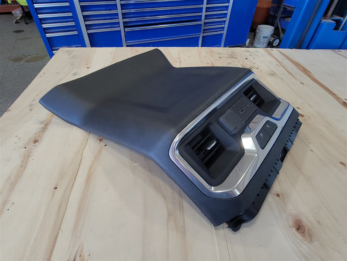 Used OEM 2019-2023 SIERRA SILVERADO CENTER CONSOLE REAR TRIM AND, actual item photo 3