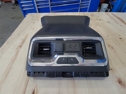 Used OEM 2019-2023 SIERRA SILVERADO CENTER CONSOLE REAR TRIM AND, actual item photo 4