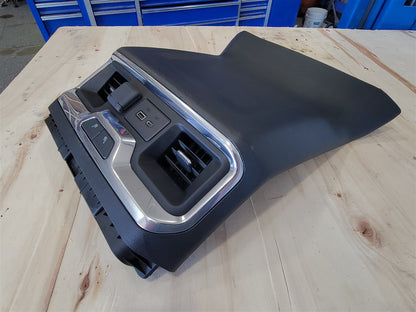 Used OEM 2019-2023 SIERRA SILVERADO CENTER CONSOLE REAR TRIM AND, actual item photo 5