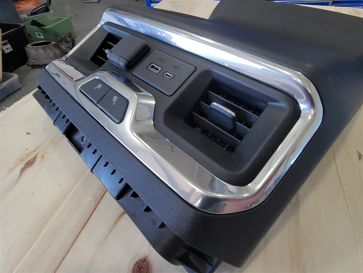 Used OEM 2019-2023 SIERRA SILVERADO CENTER CONSOLE REAR TRIM AND, actual item photo 11