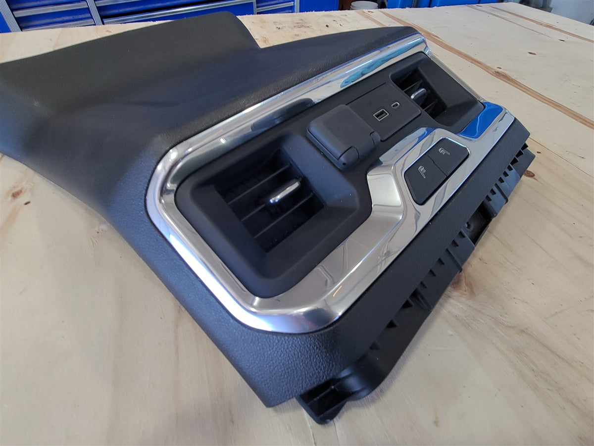 Used OEM 2019-2023 SIERRA SILVERADO CENTER CONSOLE REAR TRIM AND, actual item photo 12