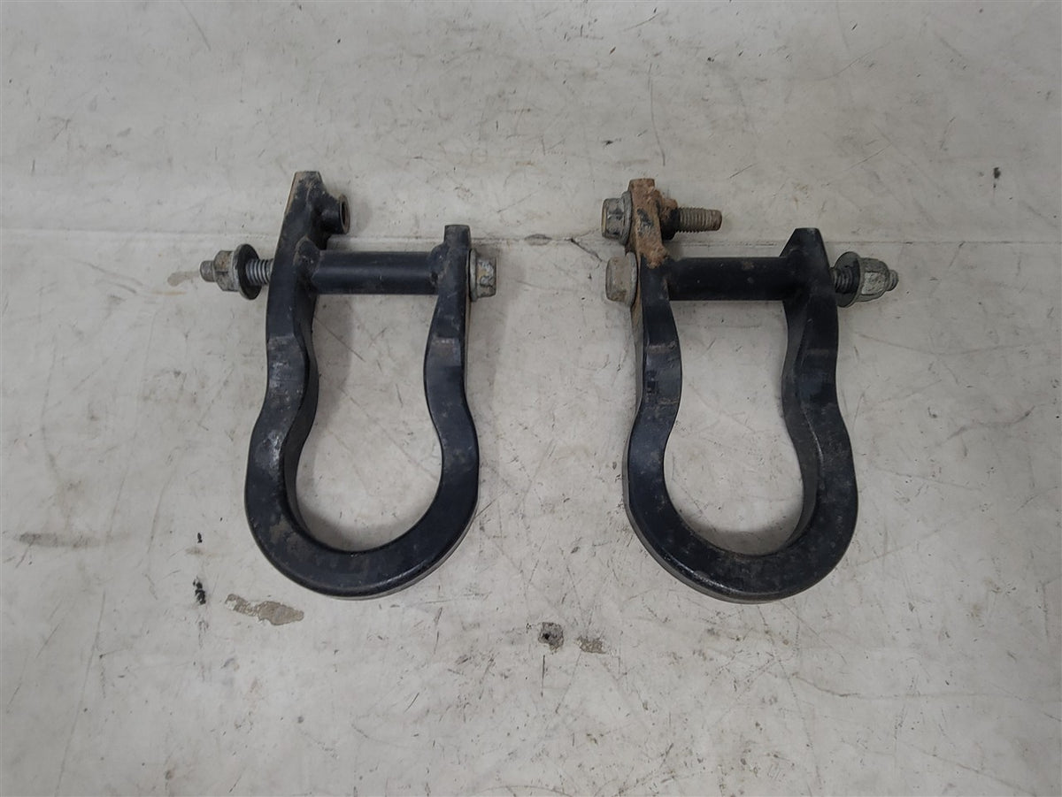 Used OEM 2009-2019 SIERRA SILVERADO 1500 FRONT TOW HOOKS BLACK, actual item photo 1