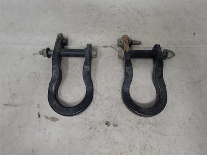 Used OEM 2009-2019 SIERRA SILVERADO 1500 FRONT TOW HOOKS BLACK, actual item photo 1