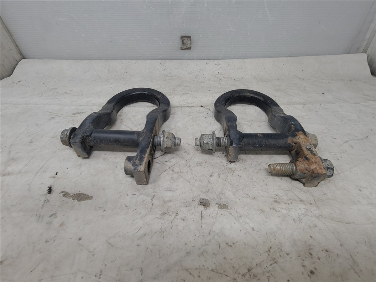 Used OEM 2009-2019 SIERRA SILVERADO 1500 FRONT TOW HOOKS BLACK, actual item photo 4