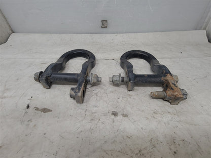 Used OEM 2009-2019 SIERRA SILVERADO 1500 FRONT TOW HOOKS BLACK, actual item photo 4