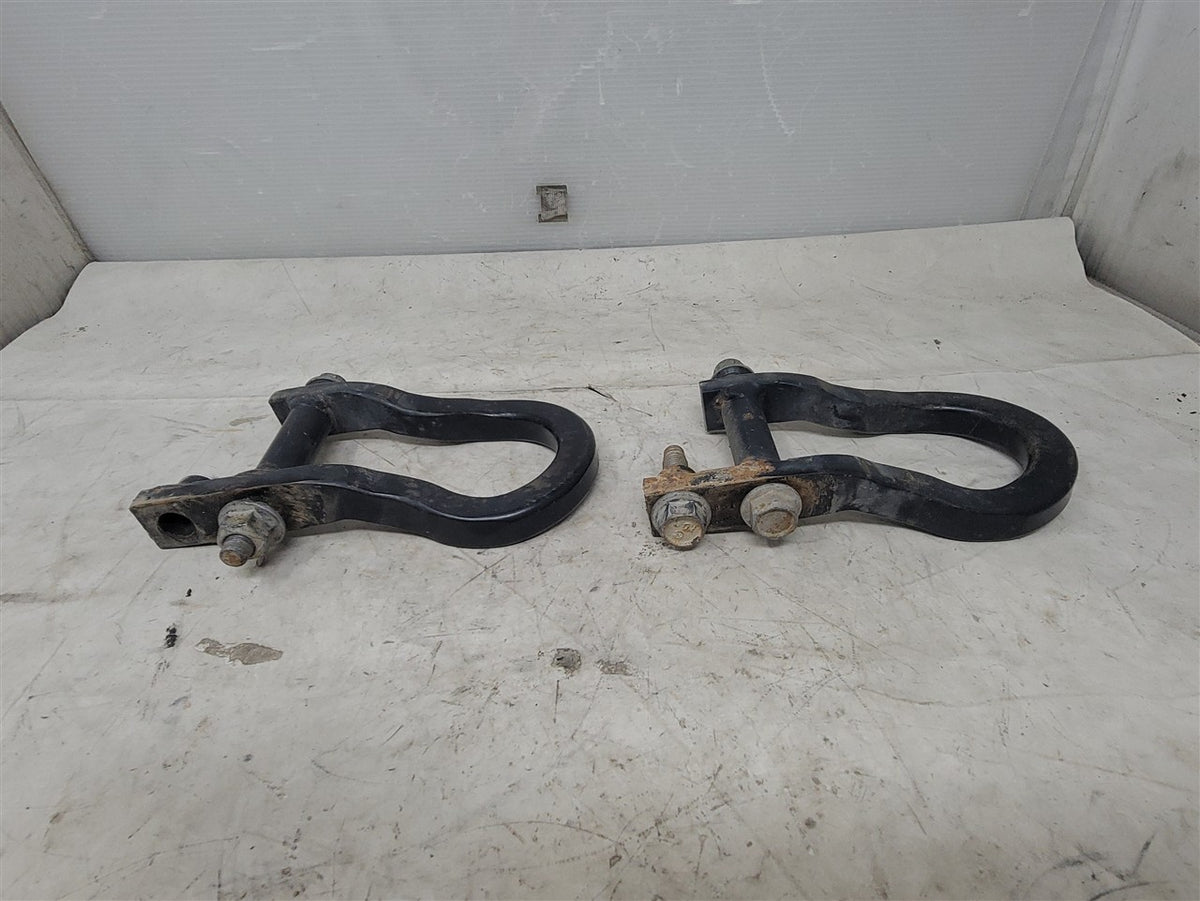 Used OEM 2009-2019 SIERRA SILVERADO 1500 FRONT TOW HOOKS BLACK, actual item photo 5