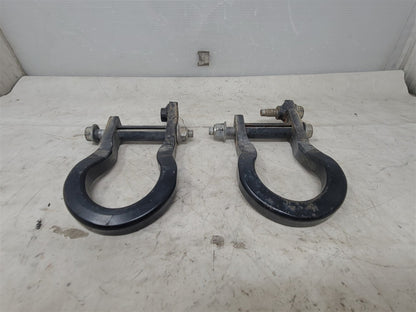 Used OEM 2009-2019 SIERRA SILVERADO 1500 FRONT TOW HOOKS BLACK, actual item photo 7