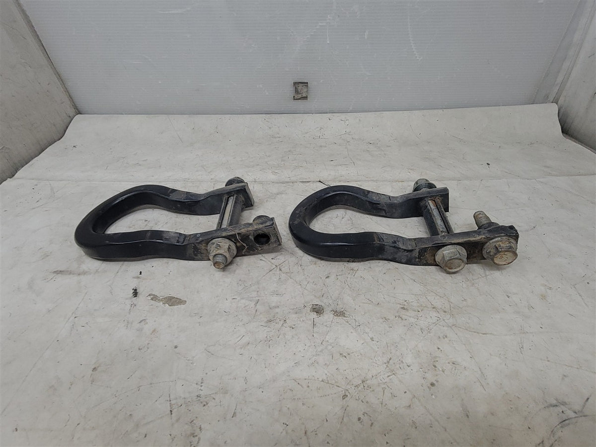 Used OEM 2009-2019 SIERRA SILVERADO 1500 FRONT TOW HOOKS BLACK, actual item photo 8