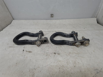 Used OEM 2009-2019 SIERRA SILVERADO 1500 FRONT TOW HOOKS BLACK, actual item photo 8