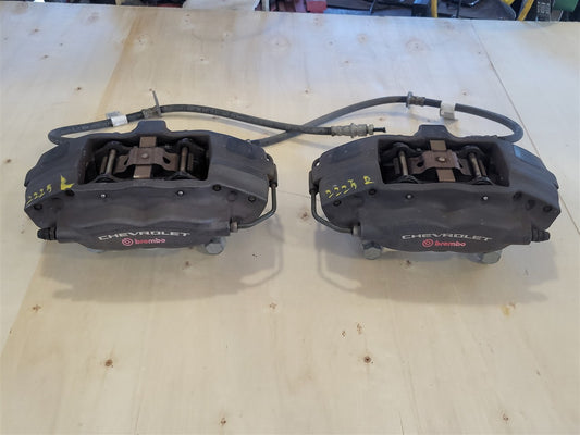 Used OEM 2010-2015 CAMARO SS BREMBO BRAKE CALIPERS REAR PAIR, actual item photo 1