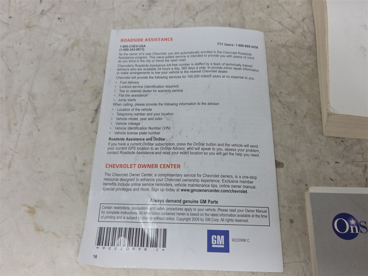 Used OEM 2010 CAMARO OWNERS MANUAL, actual item photo 7