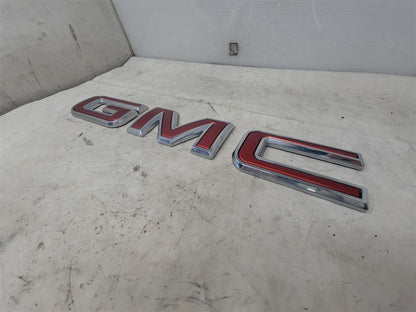 Used OEM 2019-2026 SIERRA 1500 GMC TAILGATE EMBLEM RED, actual item photo 4