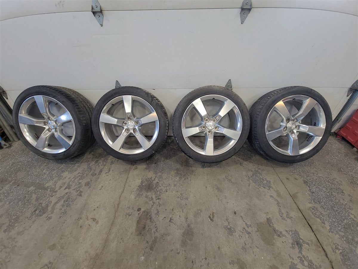 Used OEM 2010-2015 CAMARO SS 20 IN WHEELS AND PZERO TIRES SILVER 245/45R20 FRONT 275/40R20 REAR, actual item photo 1