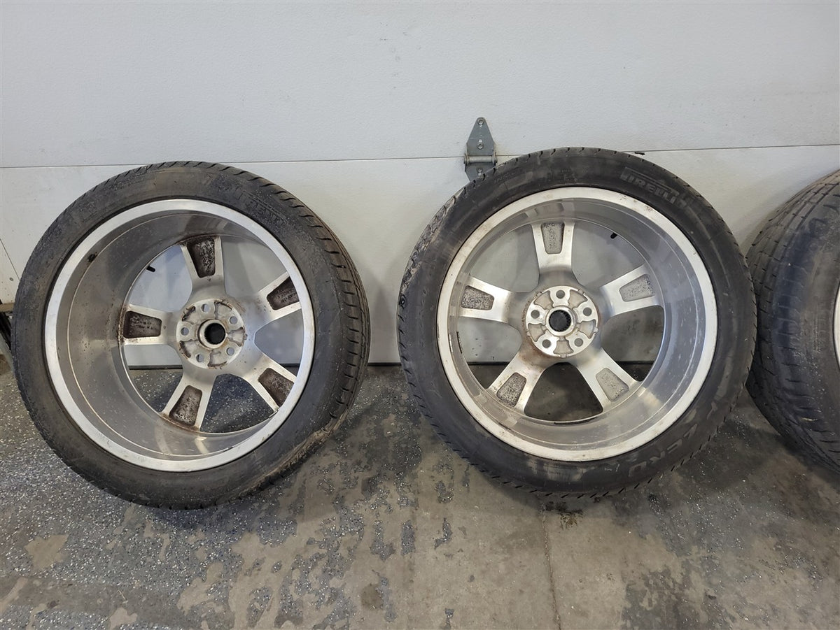 Used OEM 2010-2015 CAMARO SS 20 IN WHEELS AND PZERO TIRES SILVER 245/45R20 FRONT 275/40R20 REAR, actual item photo 12