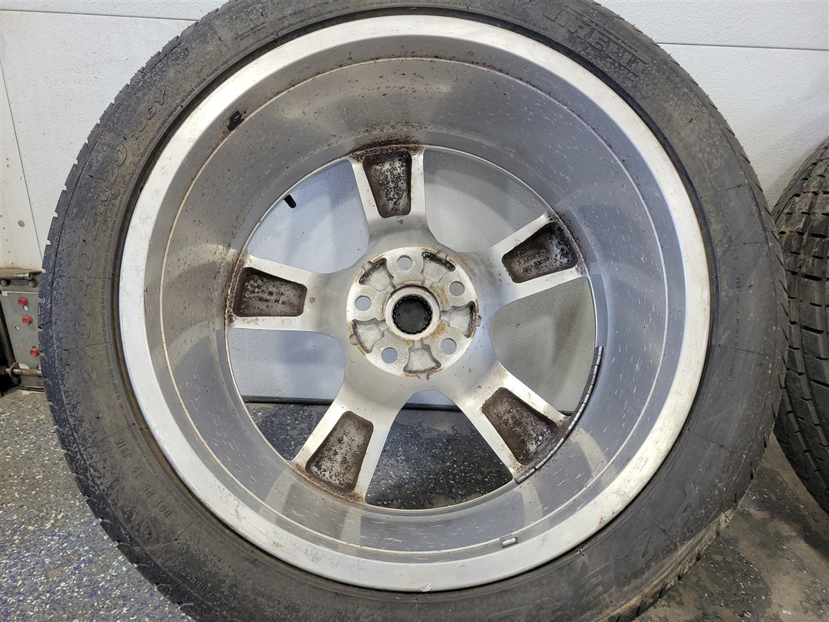 Used OEM 2010-2015 CAMARO SS 20 IN WHEELS AND PZERO TIRES SILVER 245/45R20 FRONT 275/40R20 REAR, actual item photo 13