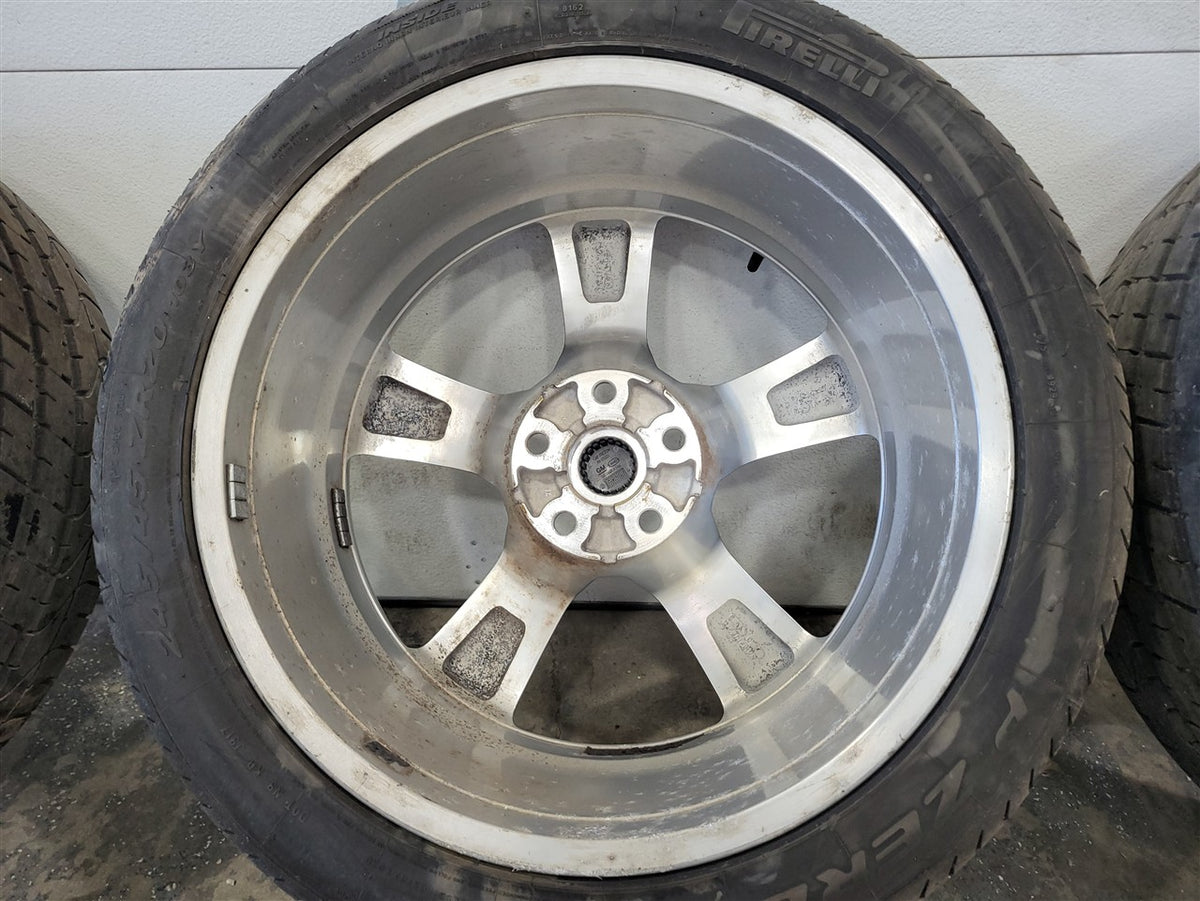 Used OEM 2010-2015 CAMARO SS 20 IN WHEELS AND PZERO TIRES SILVER 245/45R20 FRONT 275/40R20 REAR, actual item photo 14