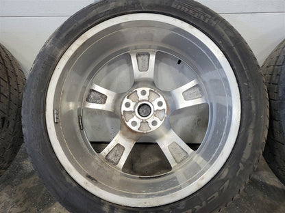 Used OEM 2010-2015 CAMARO SS 20 IN WHEELS AND PZERO TIRES SILVER 245/45R20 FRONT 275/40R20 REAR, actual item photo 14