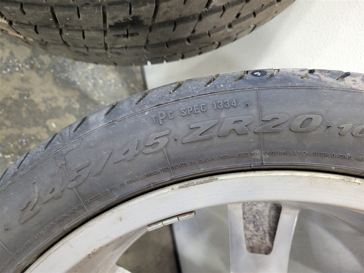 Used OEM 2010-2015 CAMARO SS 20 IN WHEELS AND PZERO TIRES SILVER 245/45R20 FRONT 275/40R20 REAR, actual item photo 18
